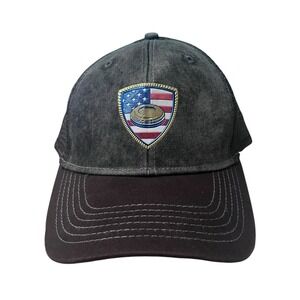 Paramount Reserve Washed Brown Trucker Hat American Flag Gold Coin Emblem NWT